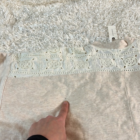 Anthropologie Ivory color oversized cardigan size xs - Picture 14 of 16